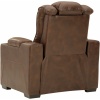 Ashley Owner's Box Power Recliner, Faux Leather Dark Brown