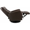 Fjords Harstad Recliner - Small Motorized Power Recline Swivel Swing Relaxer Chair, Mocha Soft Line Premium Leather