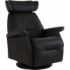 Fjords Miami Small Power Swing Relaxer Recliner, Black Astro Line Genuine Premium Leather