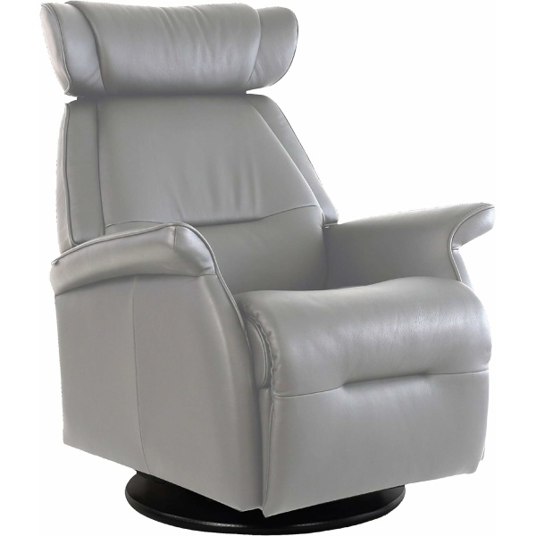 Fjords Miami Small Power Swing Relaxer Recliner, Soft Grey Astro Line Genuine Premium Leather