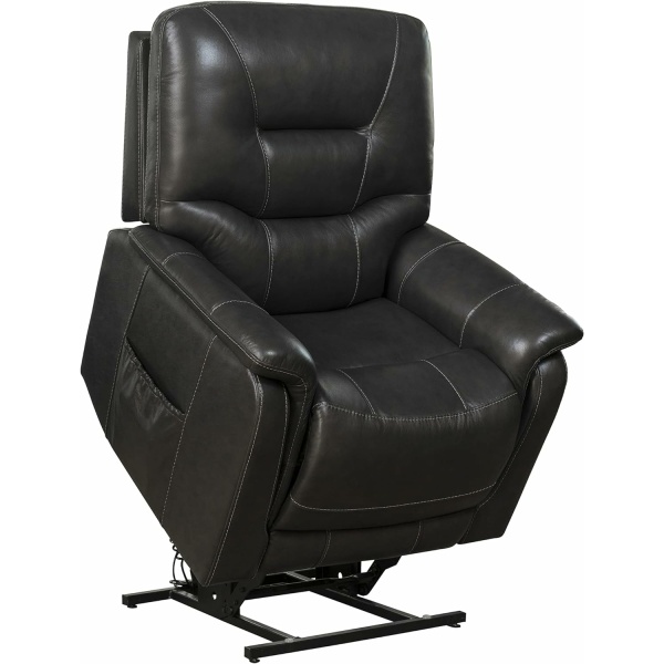 Barcalounger Lorence Recliner - Dual Motor Infinite Position Lift Chair with Adjustable Power Headrest, Venzia Gray