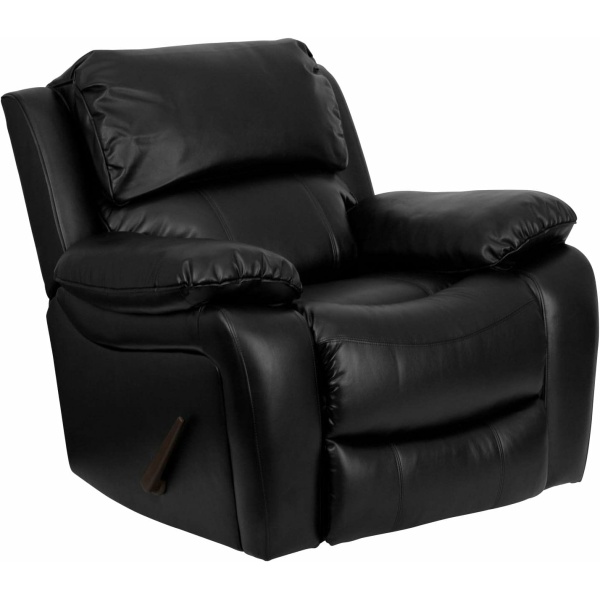 Flash Furniture Kyle Rocker Recliner, Black LeatherSoft
